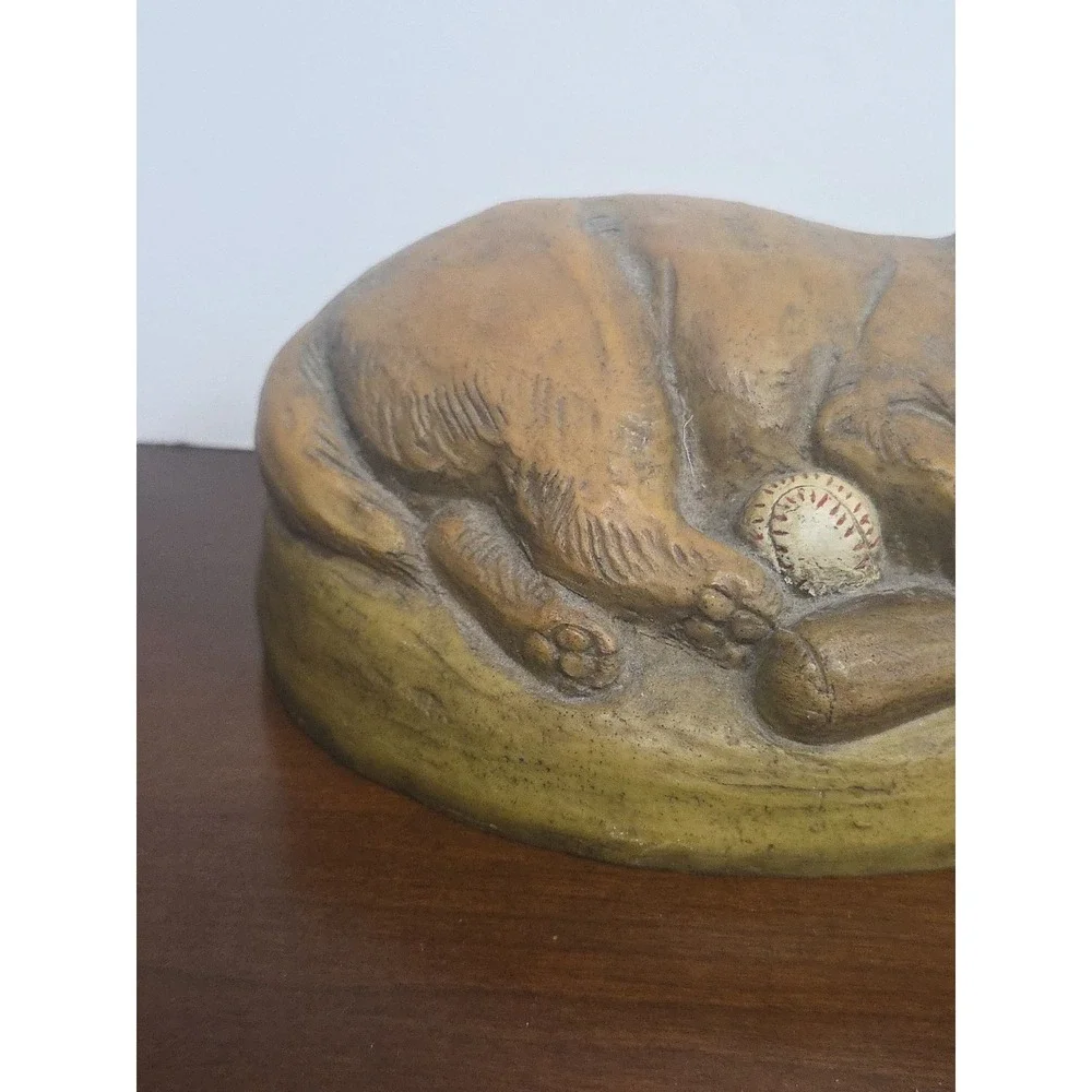 Sleeping Labrador Retriever Dog Baseball Statue 2000‎ Telle M. Stein 8.5